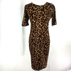 Forever 21 Animal Print Bodycon Dress sz L